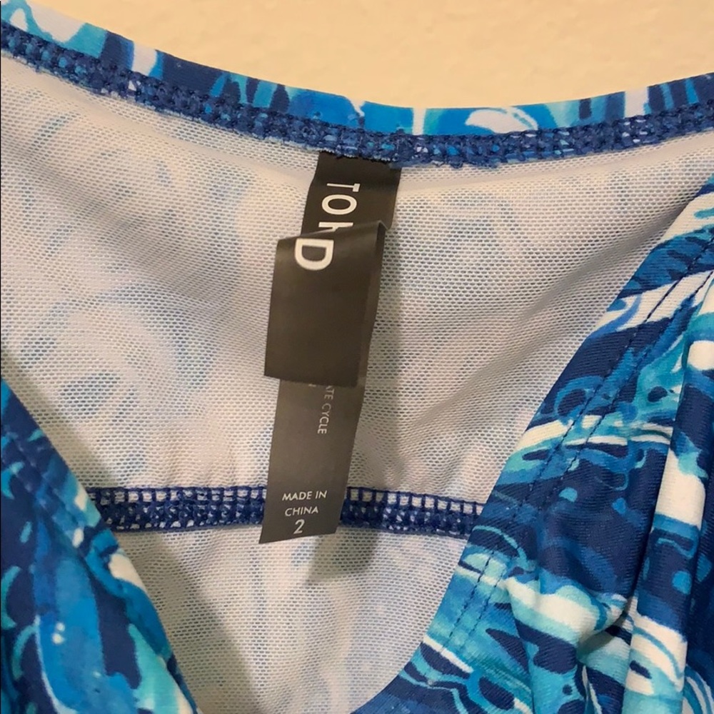 Blue Pattern Bikini Top - Picture 4 of 8